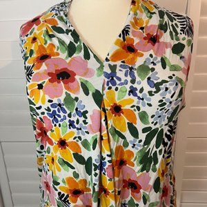 *Donating Soon* Make an Offer - Cable & Gauge Sleeveless Tank Top w/ Floral 1XL